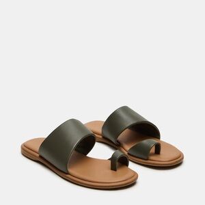 Steve Madden Olive Green Slide Sandals NWT